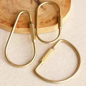 호환  순수 황동 장식 키 체인 크리 에이 티브 자동차 키 체인 링 금속 링 나사 버클