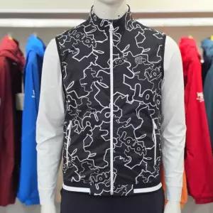 루이까스텔 SS 남성 뒷에리 시보리 캐디강아지 홑겹 조끼 점퍼 베스트 7MOJP339B