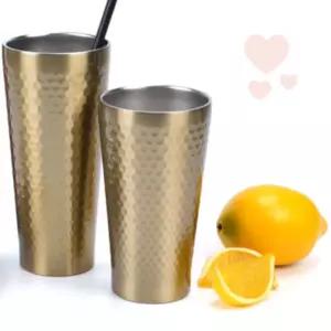 티타늄 금색 쥬스컵 아이스커피컵 예쁜잔 보온보냉컵 음료컵 맥주컵 냉장고컵 예쁜맥주잔