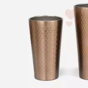 벌집모양 이중 로즈골드 까페컵 아이스아메리카노컵 카페잔 대용량컵 아이스아메리카노잔 스텐보온컵