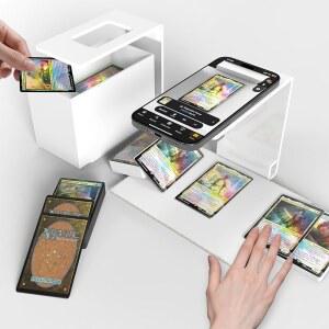 스탠드, MTG 및 TCG 카드 스캐너 빠른 스캔 가격 확인 슬리브 언슬리브 수집용 카드, ManaBox 휴대폰 홀더와 호환 (20.3cm(8인치)) DS-YJ