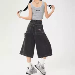 바지 블랙 그레이 여친 스타일 완성 일자핏 청바지 오렌지 와이드 슬림핏 트렌드 7부 스포M1