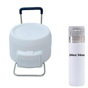 [미국배송] 스탠리 퀵 플립 GO용 교체 뚜껑 컵 24온스 36온스 물병 원 버튼 물병 뚜껑(화이트)과 호환되는 텀블러 뚜껑