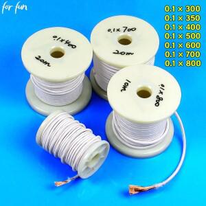재미있는 0.1MM 300 600/700 가닥 채굴 기계 안테나 리츠 와이어 멀티 폴리에스터 래핑 스레드 구리