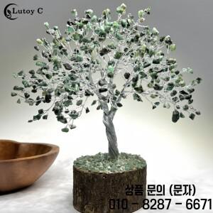 수제 에메랄드 크리스탈 트리 장식품 영적 홈 데코 친구를 위한 선물