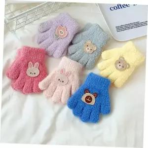 아동겨울장갑 프렌즈하트 자수 극세사 니트 아동장갑 205517