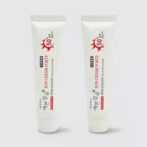 예쁜얼굴 썬크림 포르테 25g 2개 자외선차단 자외선 지수 제제 톤업 세안