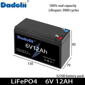 6V 리튬인산철 충전식 배터리 5AH 8AH 10AH (용 전동 자동차 바이크 오토바이 유모차)