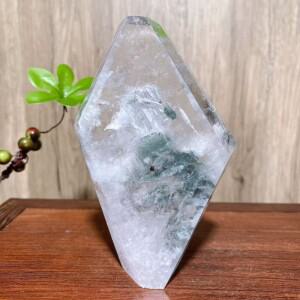 독특한 천연 투명 석영 믹스 블루 래빗 헤어 가든 자유형 홈 데코 레이키 에너지 풍수 선물