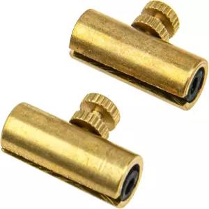 첼로 장착 액세서리와 호환되는 2Pcs 유톤 금속 조절 가능한 울프 톤 제거기 음소거 억제 튜브(골드)