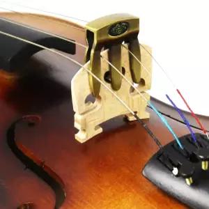 1/2 3/4 4/4 바이올린을 위한 메탈 바이올린 음소거 연습 소음기 브론즈