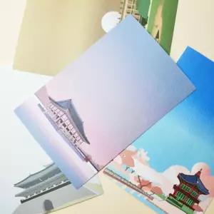 (30매) 한국 서울 여행 디자인 엽서 세트/궁궐엽서/숭례문/경희루/석조전/향원정/고전/장식/감성/컬러/아트