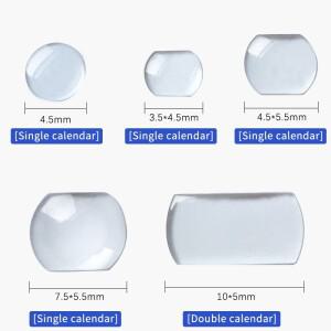 날짜 창 미네라 유리 시계 Datejust 크리스탈 사이클롭스 직사각형 7.0x5.5mm 5.5x4.5mm 라운드 5.5mm 액세