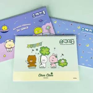 마리빙 랜덤 유치원 25매 손잡이 초등학생 미술용 도톰한스케치북 4P 두꺼운 어린이집