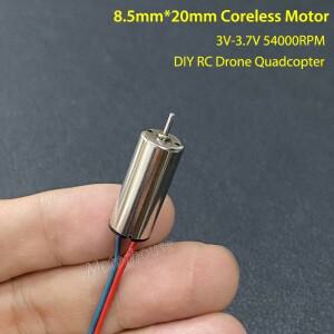 RC 드론 쿼드 콥터 엔진 미니 소형 8520 8.5mm x 20mm 코어리스 모터 DC 3.7V 54000RPM 고속 냉각 구멍 강