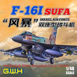F-16I 수파 이스라엘 공군 2인승 전투기 그레이트 월 1/48 L4835 조립 모델 키트 (조종사 및 커버 스티커