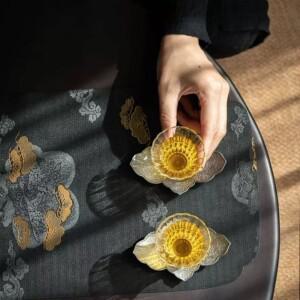 두꺼운 차 매트 자수 패턴 전문 식기 가정용 유용한 테이블