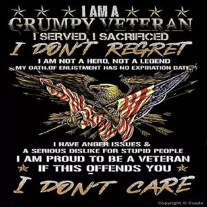 재향군인의 날 장식 나는 심술궂은 베테랑이다 희생된 이글 아메리칸 플래그 레트로 메탈 틴 표지판 벽