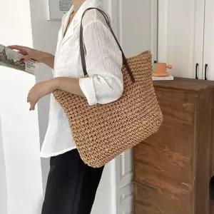 사이즈 라탄가방 여행 숄더백 여성 여행가방 데일리가방 라탄 넉넉한