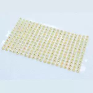 꾸미기 재료 반짝 흰색 원형 큐빅 스티커0.6cmx2개 창의성 컬러비즈