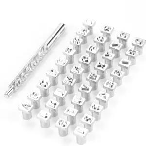 DIY 가죽 공예 인쇄를 위한 디오체 알파벳 L36Pcs 스틸 글자 번호 스탬퍼 펀칭 도구 3mm 6mm 내구성 합금 -