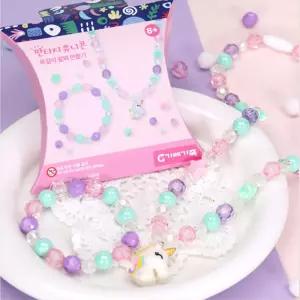 유니콘 초등저학년 여아 목걸이 팔찌 만들기세트 여아비즈 창의성 7세