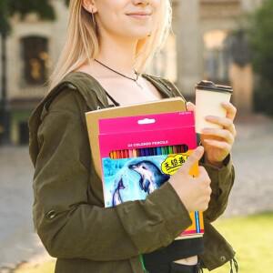 성인 색칠하기 책 색연필 24피스 세트 미술 용품 성인 드로잉 펜 숙제 그림 작품