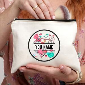 청진기 간호사 맞춤형 이름 캔버스 가방 사무용품 연필 케이스 지갑 여행 메이크업 파우치 간호사 선물