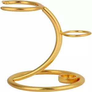 브러시 홀더가 있는 KUYFDS 안전 면도기 스탠드 남성용 골든 헤비 듀티 금속 면도 엑스트라 와이드 오프닝