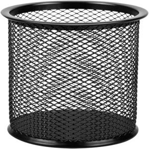 BABOSA 스토어 책상 정리함 사무실 학생용 철망 금속 펜 연필 마커 테이프 클립 가위 홀더 컵 (ROUND)