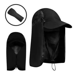 블랙 434VKY56 마스크 안면 썬캡 겸용