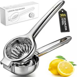 레몬 스퀴저 소피토 올 304 스테인리스 스틸 착즙기 대형 볼 라임 프레스 씨 없는 착즙 및 미끄럼 방지
