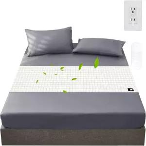 접지 시트 12 은섬유 15피트 코드가 있는 평평한 27x52 인치 (흰색 인치/크립)