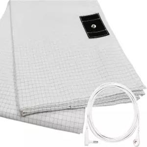 더 나은 수면을 위한 NIULAFR 접지 시트 크립 사이즈 - 프리미엄 면 90 + 침대용 은섬유 플랫 10 (화이트