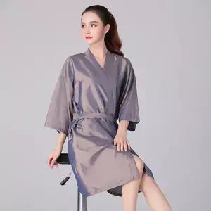 미용실가운 미용가운 광택 이발소가운 이발보 블루 염색가운 소프트 미용망토