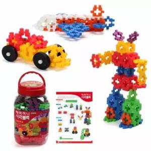 해피미니사각블럭 126PCS 조립블록 장난감교구