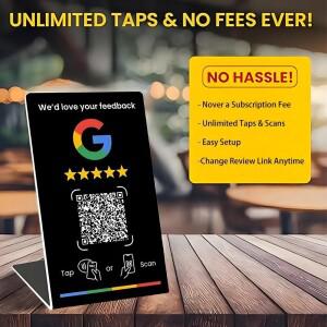 Google 리뷰 카드 NFC 스테이션 테이블 13.56Mhz QR 코드를 프로그래밍 가능 NFC215로 설정하여 스탠딩 독