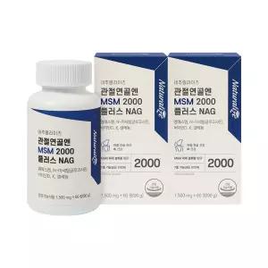 (정품) 네추럴라이즈 관절연골엔 MSM 2000 플러스 AG 비타민D 비타민K 60정, 2개