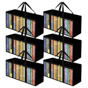 [미국배송] 6팩 DVD 보관 가방 - 지퍼와 손잡이가 있는 투명 PVC 미디어 정리함 CD 블루레이 디스크 비디오 게임 앨범 영화 케이스(방진)용 스태커블 홀더 케이스