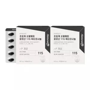 (정품) 6개월 네추럴라이즈 초임계 쏘팔메토 로르산 115 옥타코사놀 전립선 90캡슐, 2개