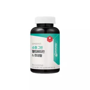 (정품) 6개월 네추럴라이즈 슈퍼 그린 멀티비타민미네랄 올인원 종합비타민 180정, 1개