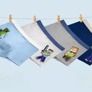 마인크래프트 사각 팬티 순면 아동 어린이 주니어 키즈 캐릭터 남아 면 소재 아기용