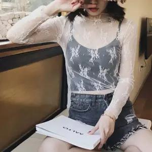 패턴 시스루 블라우스 넥 소매 물결 모임룩 연말룩 ATO5+9Wvk