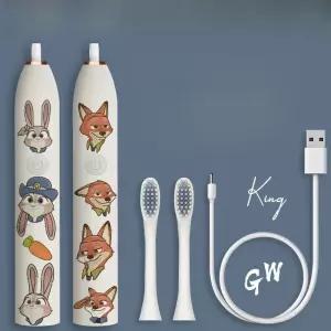 주토피아 전동칫솔 충전식 방수 주디 학생용 닉 유치원 어린이집 학교