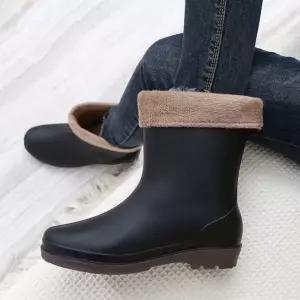 여자 겨울 기모 방한부츠 기모장화 털장화 작업화장화 EkJ6+5sVz