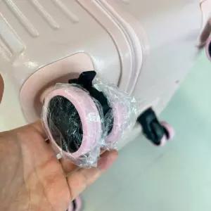 캐리어커버 여행용 캐리어 바퀴 보호 일회용 비닐 이어캡 귀덮개 투명