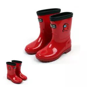 초등학생 레드 남아신발 레인 PVC 어몽어스 캐릭터장화 여자아이부츠 크루원 아동