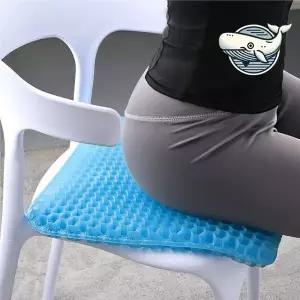 [에이치플러스몰]시원한 쿨젤방석 커버포함 고급형 실리콘 방석 골반방석 메쉬방석