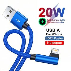 아이폰호환 11 12 미니 소형 13 프로 14 플러스 XS 맥스 X XR 6 6S 7 8 SE 게임용 USB 충전 케이블 90도 엘