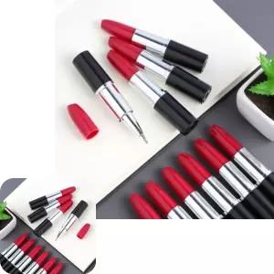 뮤 신기한 판촉 볼펜 10p세트 립스틱 디자인 팬시 검정심 홍보 레드